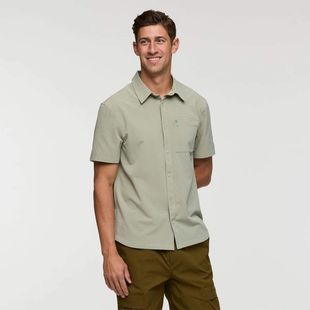 Cotopaxi Pulso Tech Shirt Size XL Mens Brush Green Vented‎ Button Front